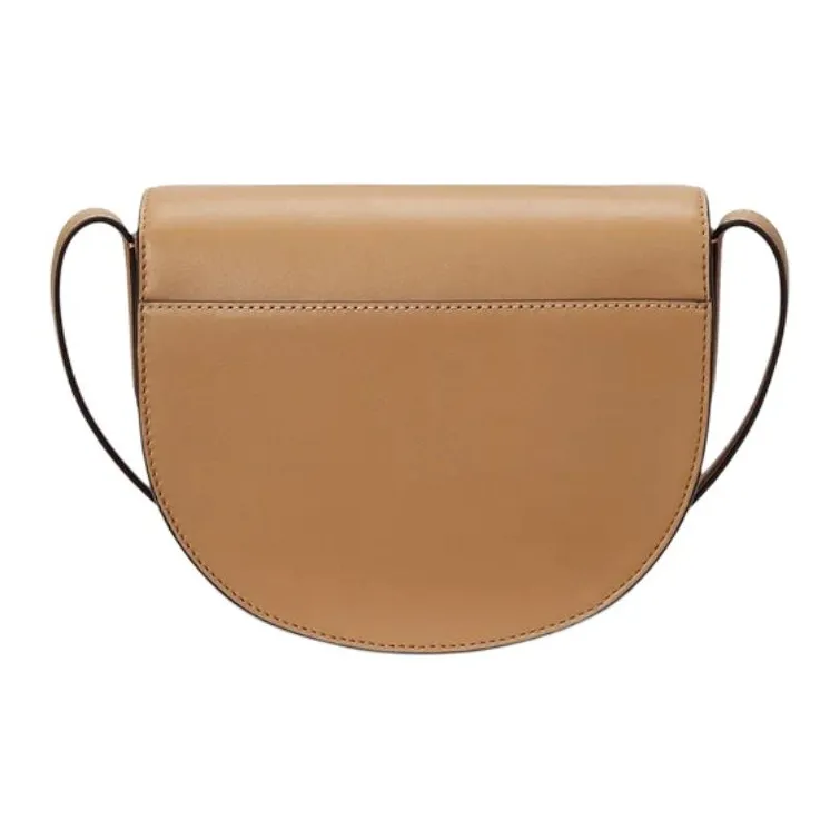 LAUREN RALPH LAUREN Leather Shoulder Bag, Crossbody Bag Medium Size Women's Brown-1