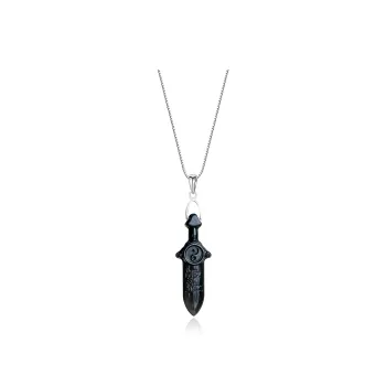 JIAOSHIYU Natural Serpentine Jade Necklaces Unisex