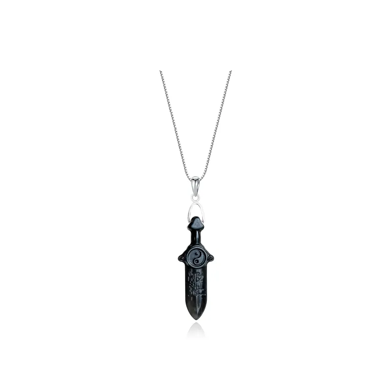 JIAOSHIYU Natural Serpentine Jade Necklaces Unisex-0