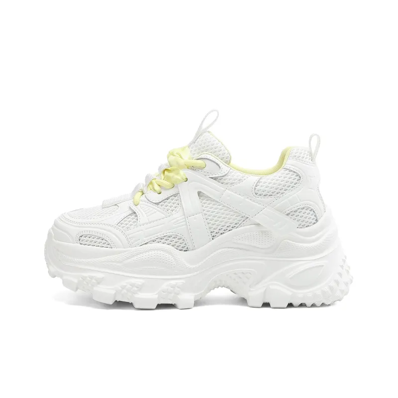 BOERDIQI Breathable And Lightweight Low Top Chunky Sneakers Women's-6