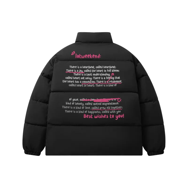 LA'T.WEEKEND Puffer Jacket Unisex Black-5