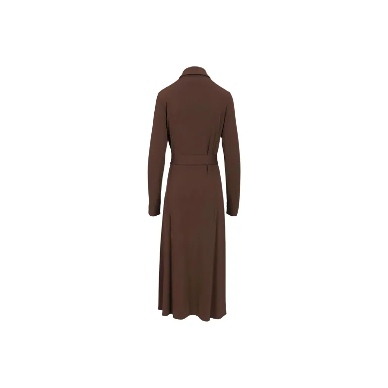 MaxMara Long Sleeved Dress Women's Brown-1