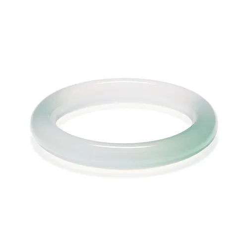 Artisan Lock Heart Jade Natural Chalcedony Jade Bangles Women's