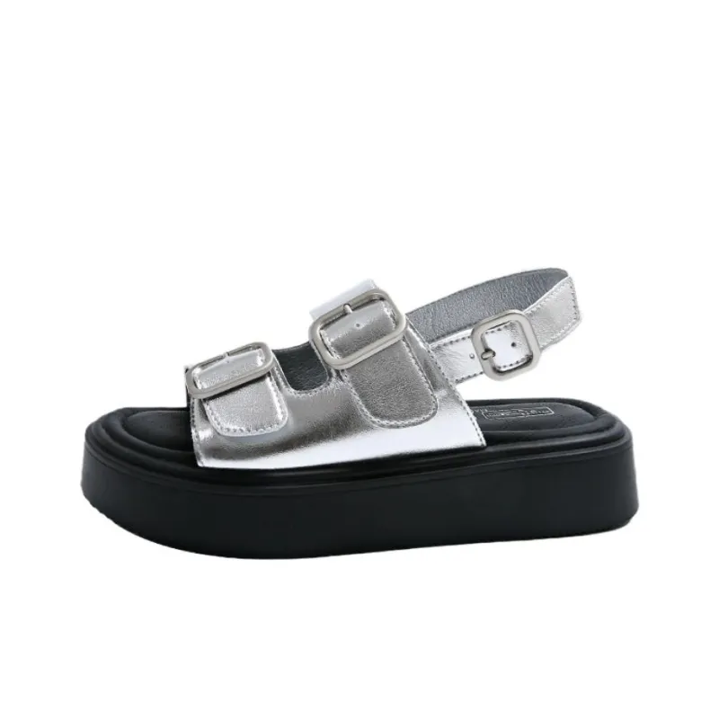 BBMTR Beach Sandals Women's Black/Beige/Silver-6