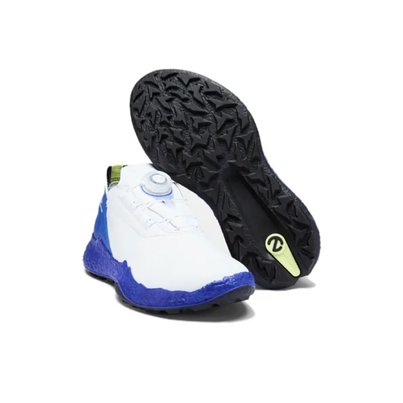 Ecco Walking BIOM H5 Low Top Golf Shoes Men's White Blue-3