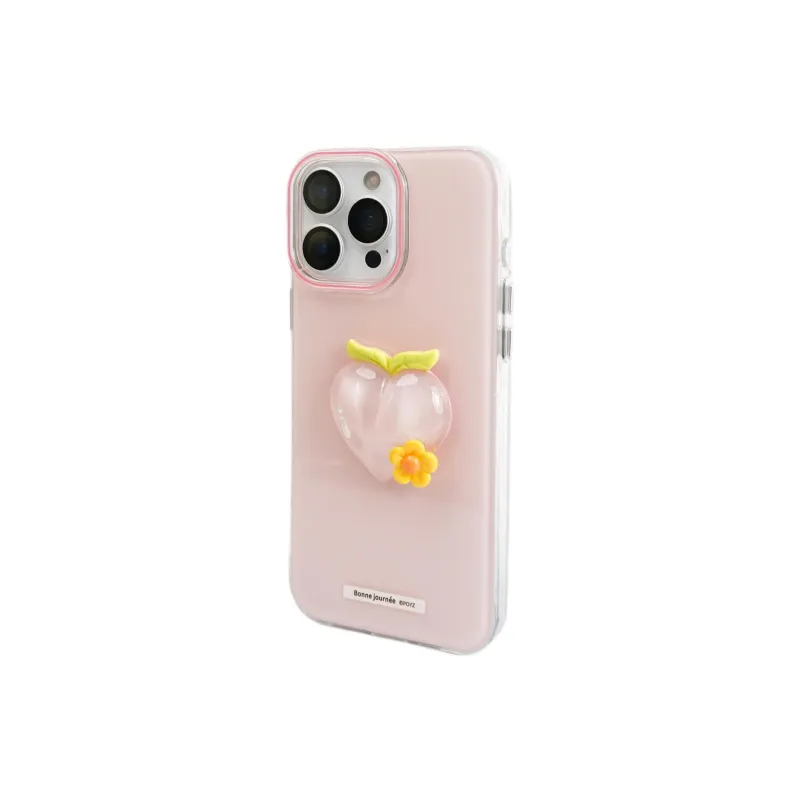 Sopi Acrylic Material Double Layer 3D Effect Fruit Phone Cases Compatible With IPhone 16/15 Pro Max/Apple 13/14 Pro/Max-7