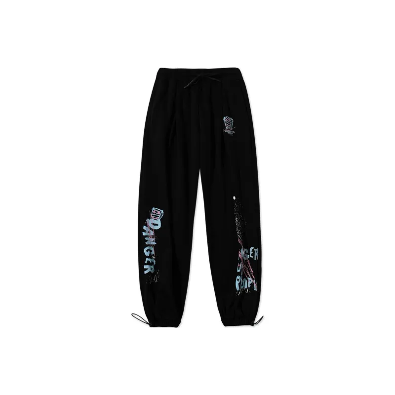 DANGEROUSPEOPLE Knitted Sweatpants Unisex Black-0