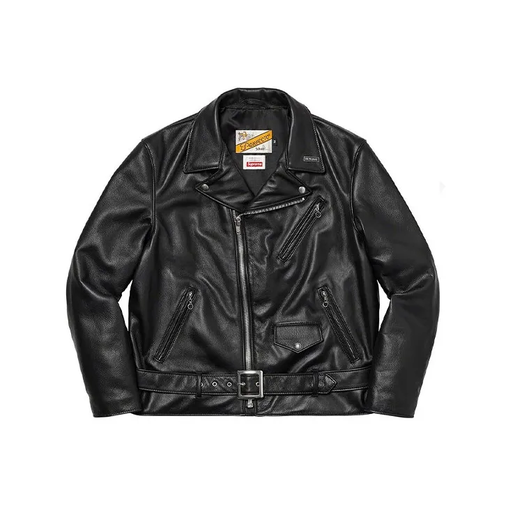 Supreme Schott The Crow Perfecto Leather Jacket-0