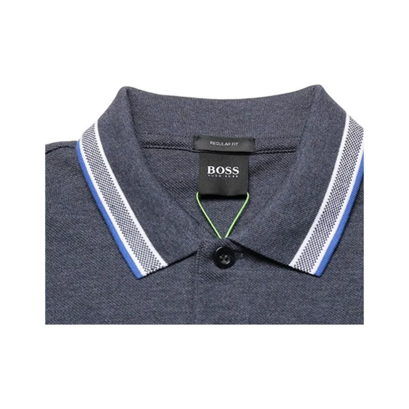 HUGO BOSS Polo Shirts Men Blue Gray-2