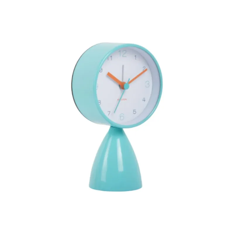 Karlsson Sweeping Seconds Movement Iron Alarm Clock Unisex White-1