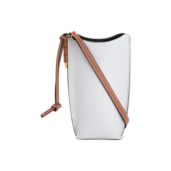 LOEWE Gate Pocket Soft Calfskin Bucket Bags Shoulder Bag Crossbody Bag Women's Sage Gray