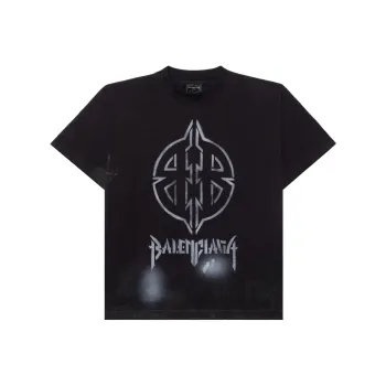 Balenciaga Bb Logo Printed Crewneck T Shirt