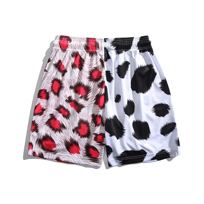 SIL VITIN Casual Shorts Unisex Cow Pink Leopard-1