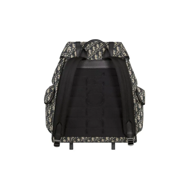 DIOR Hit The Road Cotton Backpack Unisex Beige/Black-2