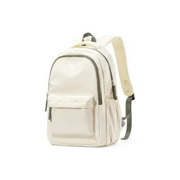KEYSTREET Fabric Backpack Unisex Ecru/Classic Black/Haze Blue/Mint Green