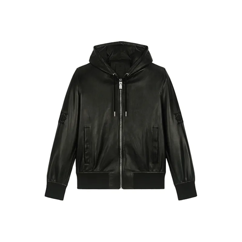 Givenchy Leather Jackets Men Black-0