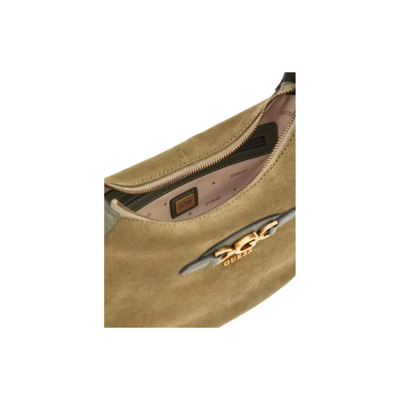 GUESS Suede Handbag Shoulder Bag Women's Green-2