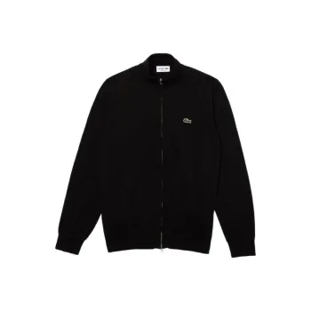 LACOSTE Logo patch Zip up Cardigan