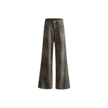 UF9193 Jeans Unisex Leopard Print