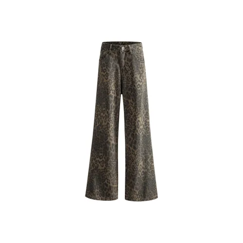 UF9193 Jeans Unisex Leopard Print