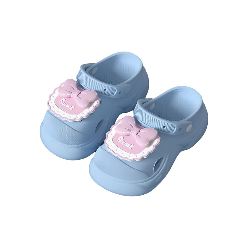 Ming Sheng Bowknot Clogs Summer Platform Height Increasing Squashy And Bouncy Feeling Slip Resistant Cute Slippers-10