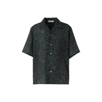 Onitsuka Tiger PRINTED Shirt Men's Black/Ecru