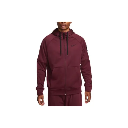 Nike Therma Fit Full Zip Fitness Top Jackets Coats Men's Red
