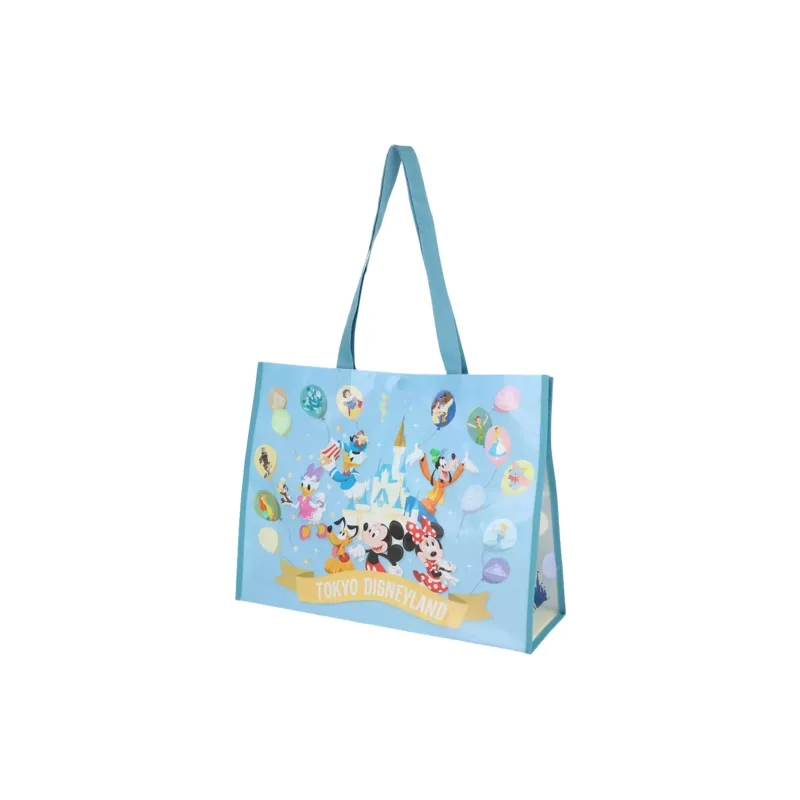 Disney Pattern Tote Bag, Shopping Bag, Handbag, Shoulder Bag Small Size Women's Blue-1