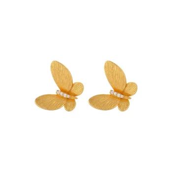 YPYN S925 Silver Stud Earrings Women's Gold