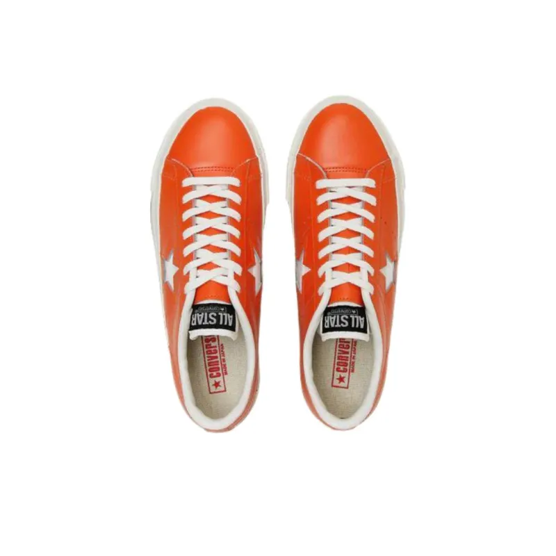 Converse Anti Slip Wear Resistant Low Top Skateboard Shoes Unisex Orange-3
