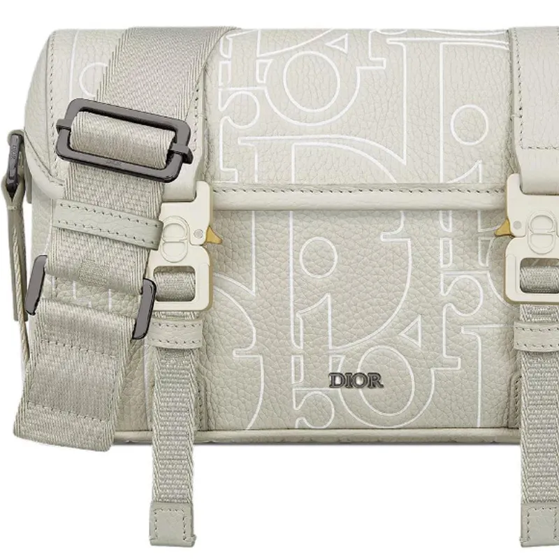 DIOR Hit The Road Grained Calfskin Shoulder Bag, Crossbody Bag Men's Beige-5