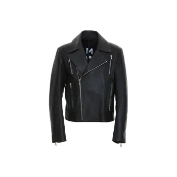 BALMAIN Leather Jackets Men Black
