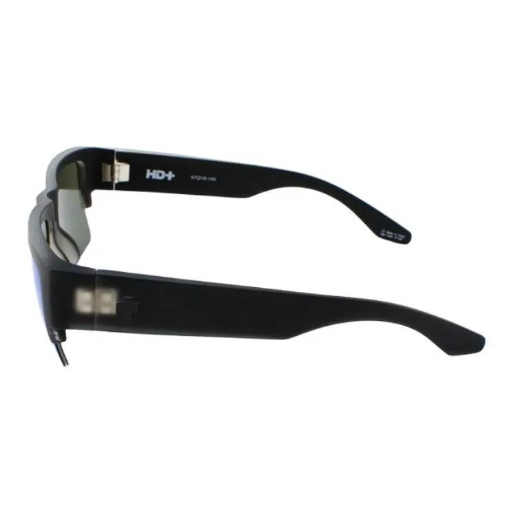 SPY Plastic Square Sunglasses Unisex Black-1