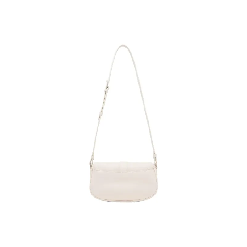 Alexander McQueen T Bar Calfskin Crossbody Bag, Shoulder Bag Women's White-2