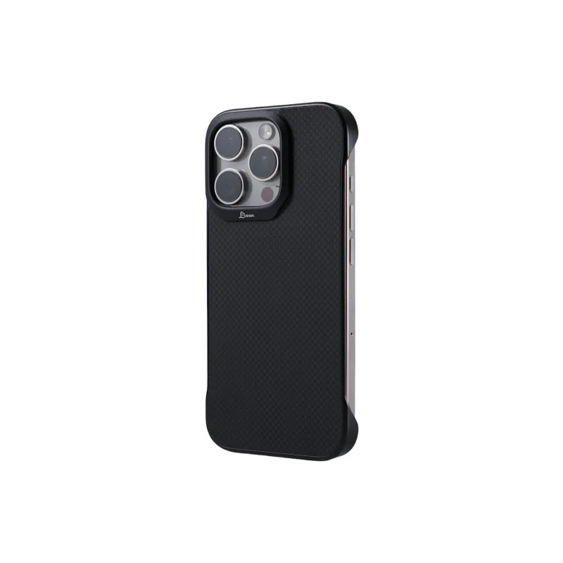 DEPA PC Material Borderless Kevlar Texture Magnetic Phone Cases Compatibility Apple 12/13/14/15/16 Series Minimalist-9