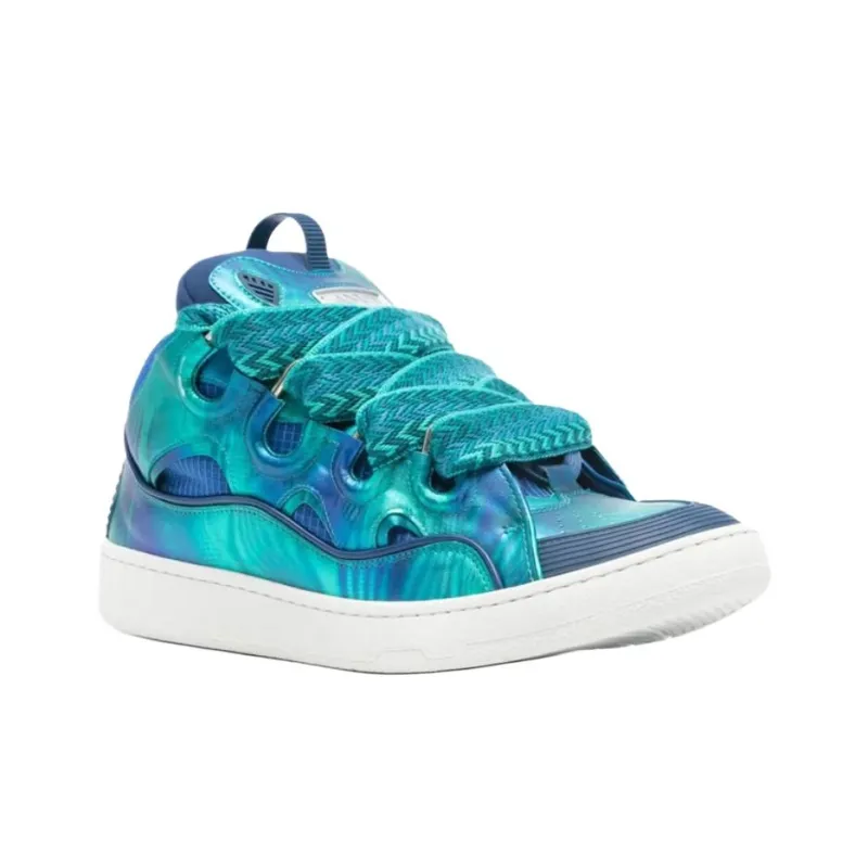 Lanvin Low Top Skateboard Shoes Men's Blue-2