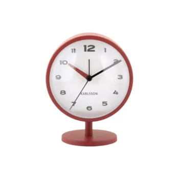 Karlsson Sweeping Seconds Movement Iron Alarm Clock Unisex White