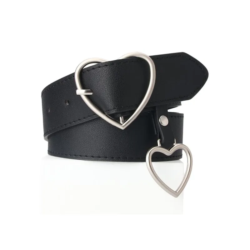 JEANSWEST PU Leather Belts Women's 3.4CM-1