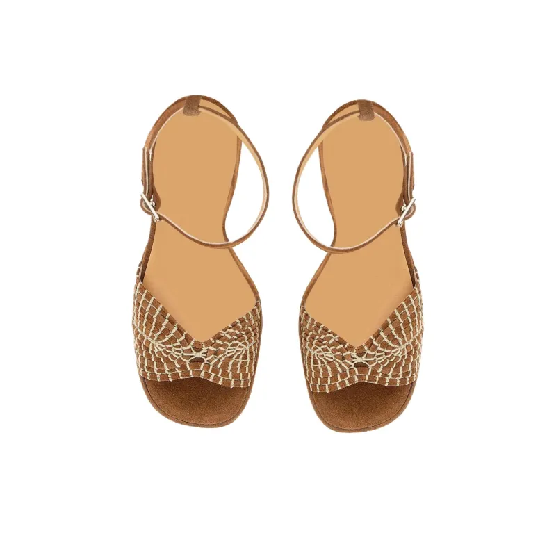 Castañer Ferosa One Strap Sandals 14cm Women's Tobacco-3