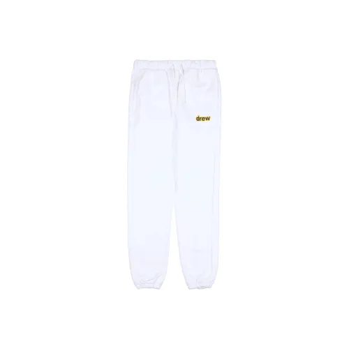 Drew House Letter Logo Series Knitted Sweatpants Unisex White