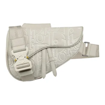 DIOR Grained Calfskin Shoulder Bag, Crossbody Bag Women's Beige