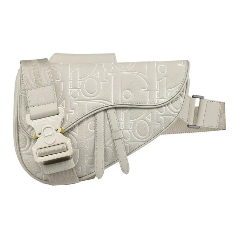 DIOR Grained Calfskin Shoulder Bag, Crossbody Bag Women's Beige-0