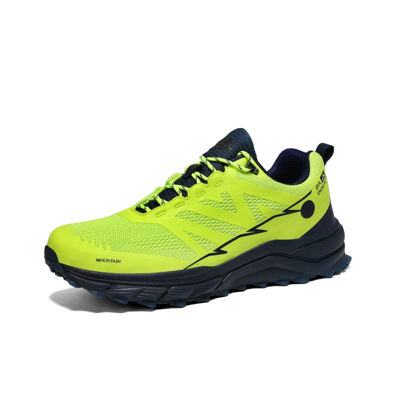 SNOW FLYING Wilderness Series Mountaineering Hiking Shoes Men's Neon Green-1