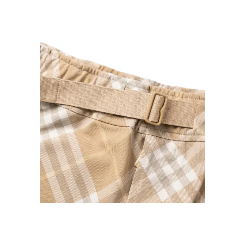 Burberry Checked Belted Waist Shorts-5