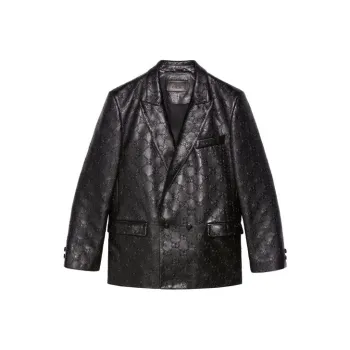 GUCCI Gg Leather Jacket