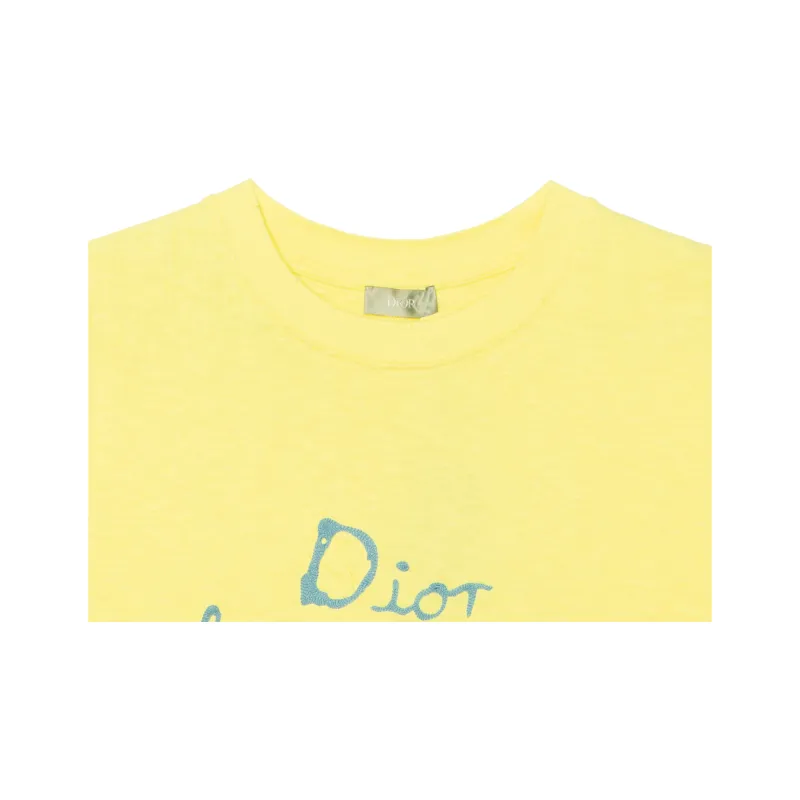 DIOR T Shirts Men Yellow-4