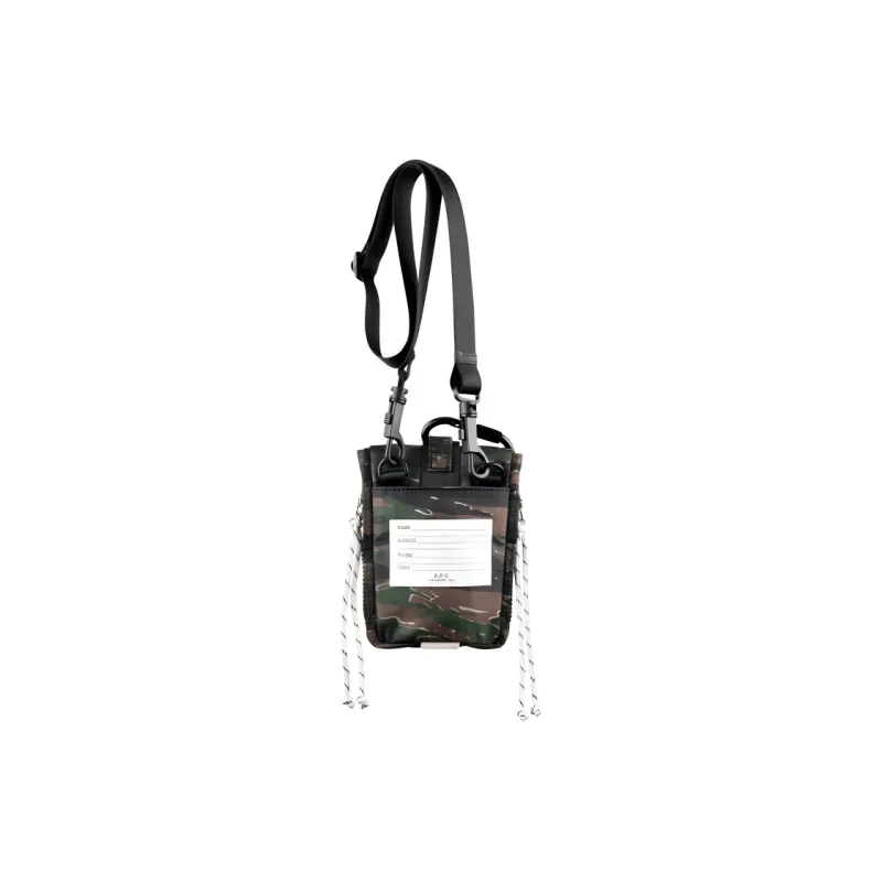 A.P.C Polyester Crossbody Bag, Shoulder Bag Men's Dark Umber Gray-2