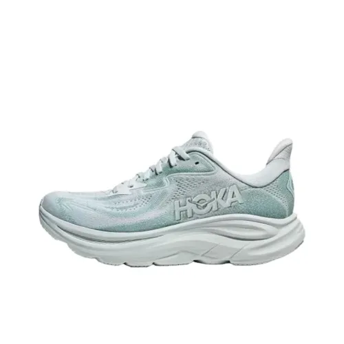 HOKA ONE ONE CLIFTON 10 Low Top Running Shoes Women's Gray