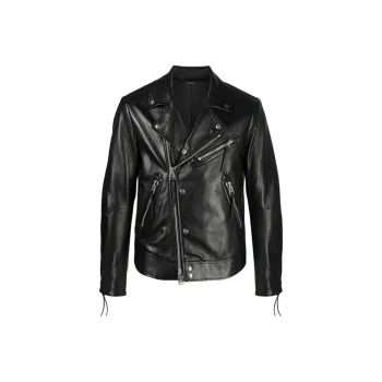 TOM FORD Off-centre Leather Jacket