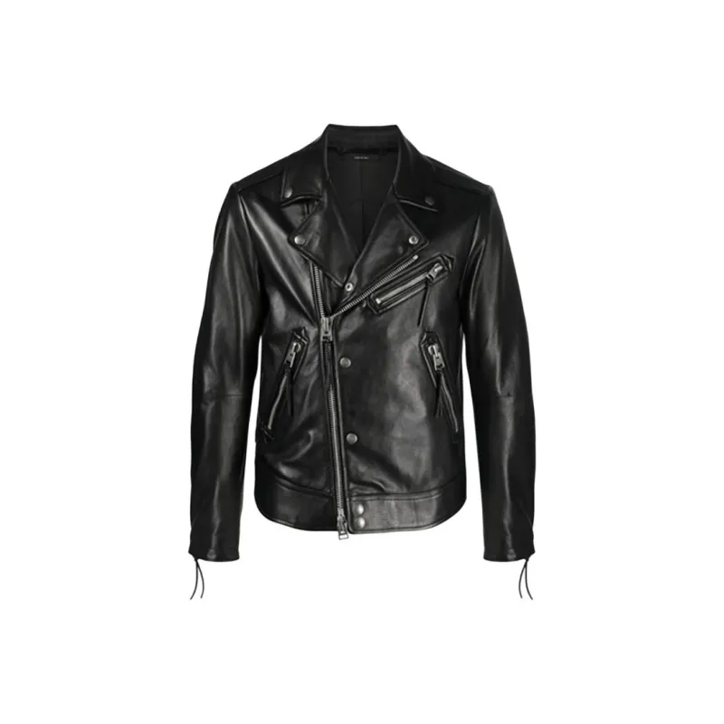 TOM FORD Off-centre Leather Jacket-0